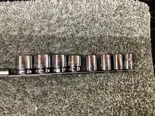 Matco Tools 3/8" Drive 8 Piece SAE 12 Point Chrome Deep Socket Set 7/16-1"