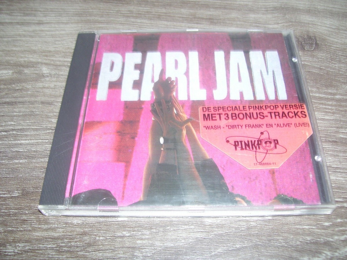 Pearl Jam Ten RARE Special Pinkpop Version Versie CD 1992 sticker on  cover