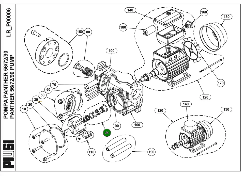 MARKENLOS Piusi Wellendichtungssatz für Dieselpumpe Betankungspumpe Panther 56/72/90
