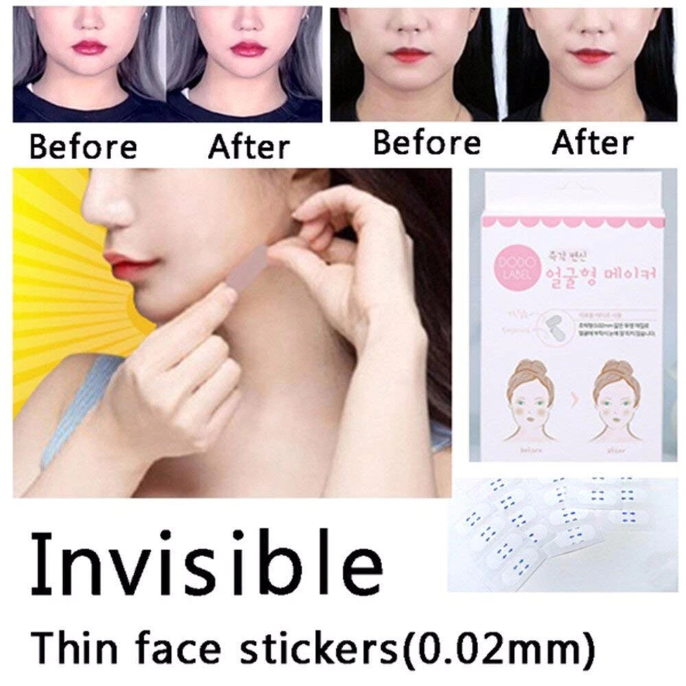 FreshFace Instant Facelift Kit – 40 Double-Sided Tapes + 5 Elastic Sizes For Face, Neck & Eyes