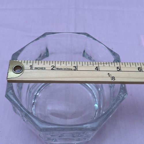 Vintage INDIANA GLASS Clear 8 Sided Bowl Concord Paneled Octagon Depression - Picture 3 of 6