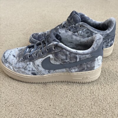 Nike Air Force One AF Dark Sky Blue Velvet 849345-401 Size 7Y Women's  Size