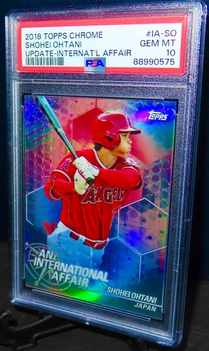 2018 TOPPS CHROME SHOHEI OHTANI ROOKIE PSA 10 GEM MINT REFRACTOR #IA-SO RC!!