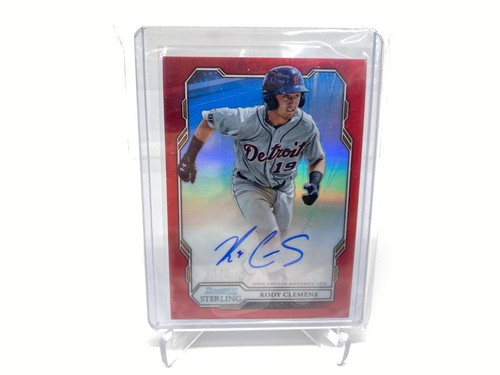 2019 Bowman Sterling Kody Clemens Autograph Red Refractor 1/5 Phillies Roger