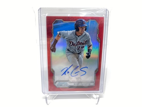 2019 Bowman Sterling Kody Clemens Autograph Red Refractor  1/5 Phillies Rookie - Picture 1 of 2