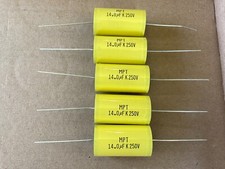 5 New 14 uF 250V Supertech MPT Film Audio Signal Crossover Capacitors Qty