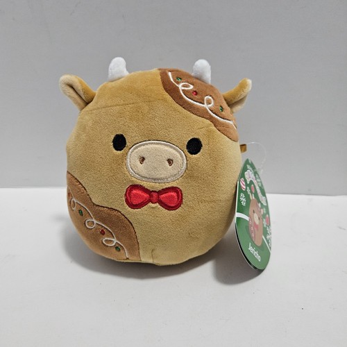 Squishmallow Jericho the Gingerbread Cow Holiday 2024 5” Plush - NEW