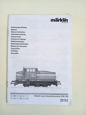 Märklin Betriebsanleitung Diesellokomotive DHG 500 29162 Mehrsprachig ---- A 758