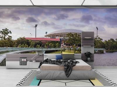3D Stadium Auditorium Bridge Self-adhesive Removeable Wallpaper Wall Mural 606