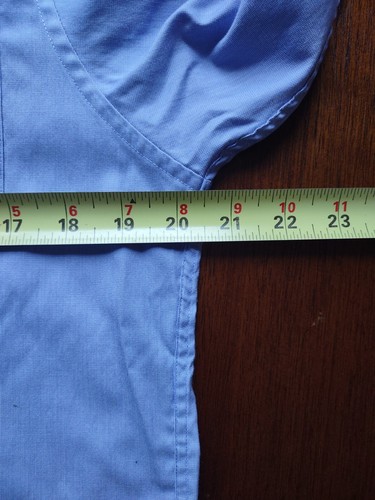 LL Bean Button Down Shirt Women 12 Blue Solid OF 232 Vintage Hong Kong - Picture 8 of 10