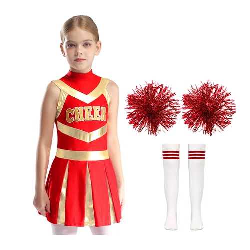 Abito da ballo per bambini bambina vestito festival con palline di fiori calze ginnastica - Foto 45 di 62