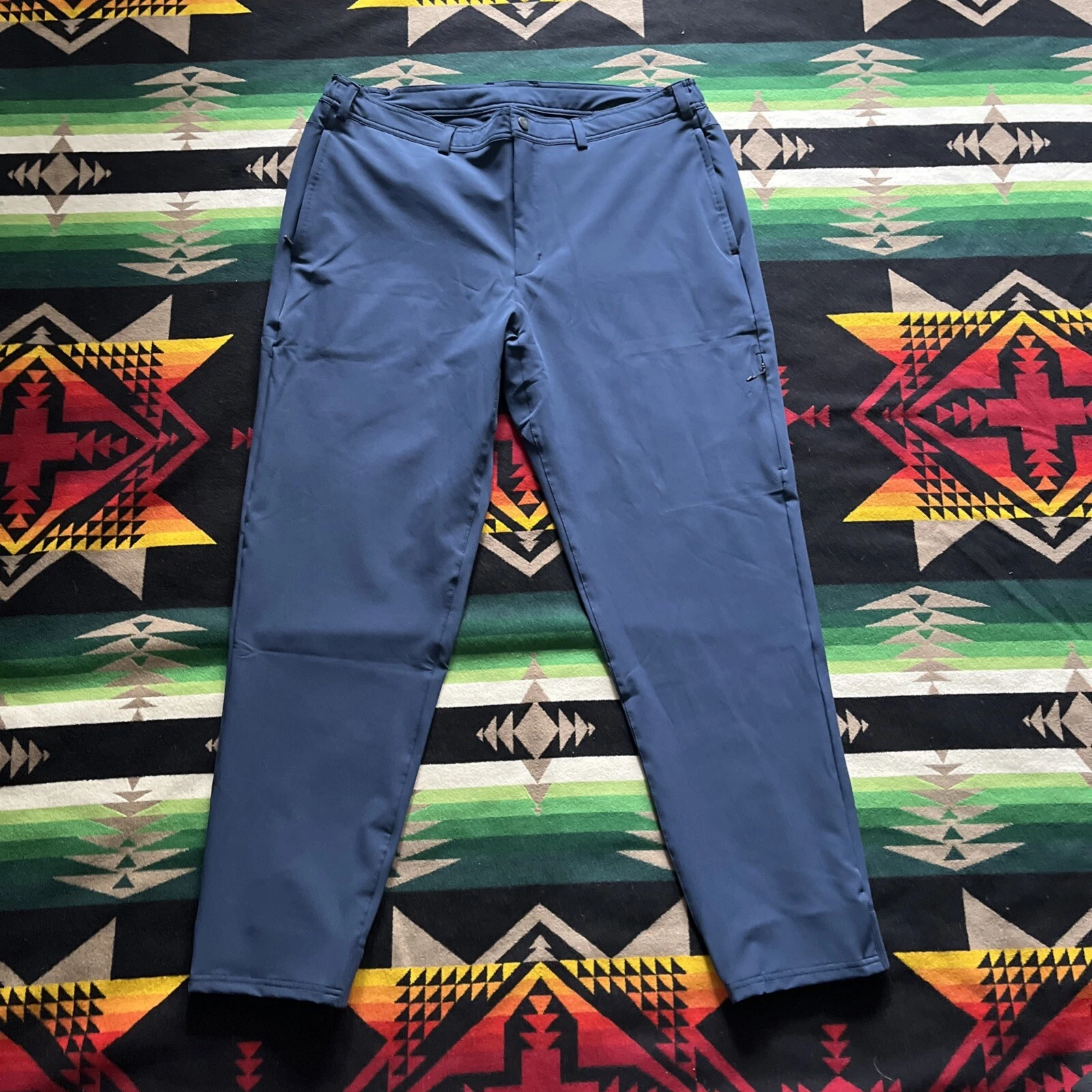 Mack Weldon Radius Flex Jogger Pants Mens 2XL Navy Blue Stretch Zip Pockets EUC