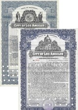 2 x City of Los Angeles, Water Works Bond, wybory 1922 i 1930