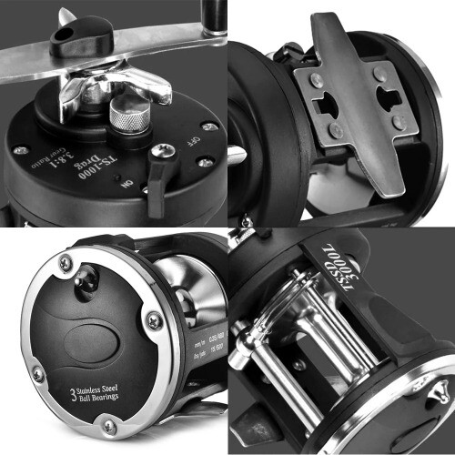 Sea Fishing Reel Trolling Fishing Reel Right Hand Drum Fishing Wheel Low Noise - Bild 5 von 20