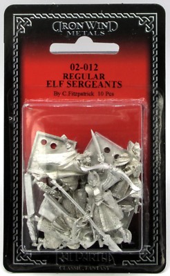 Ral Partha 02-012 Regular Elf Sergeants (Fantasy Armies) Elven Warriors Heroes 