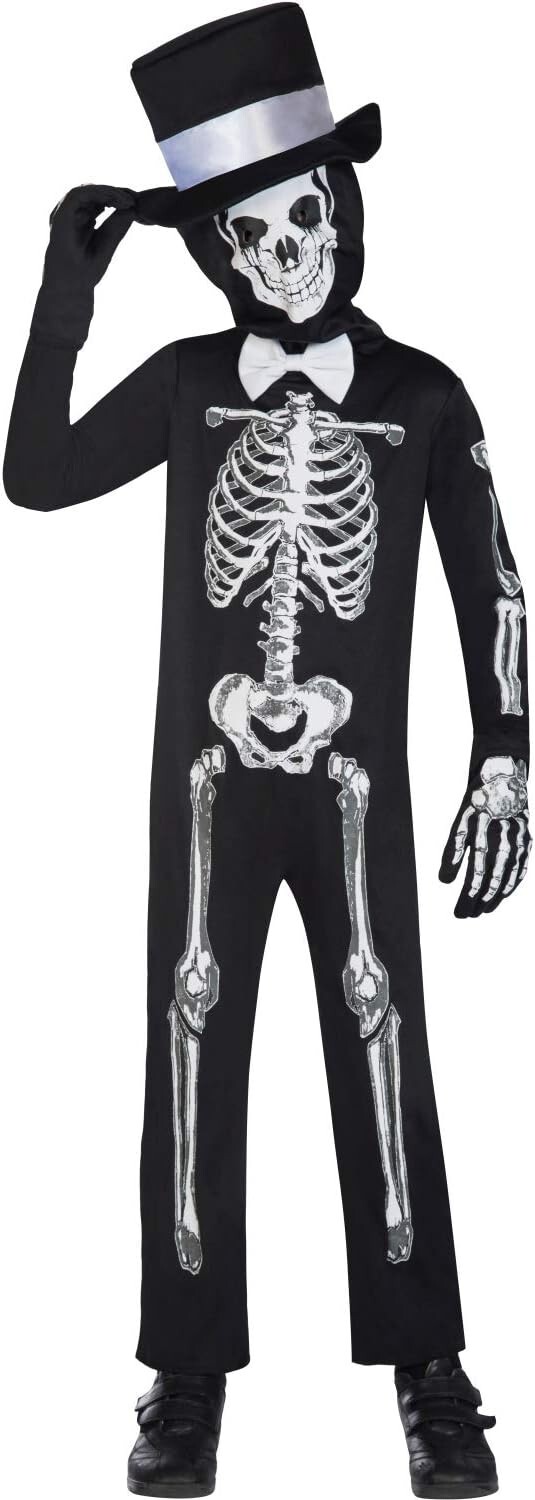 Disfraz de Halloween zombi hueso esqueleto para niños de amscan