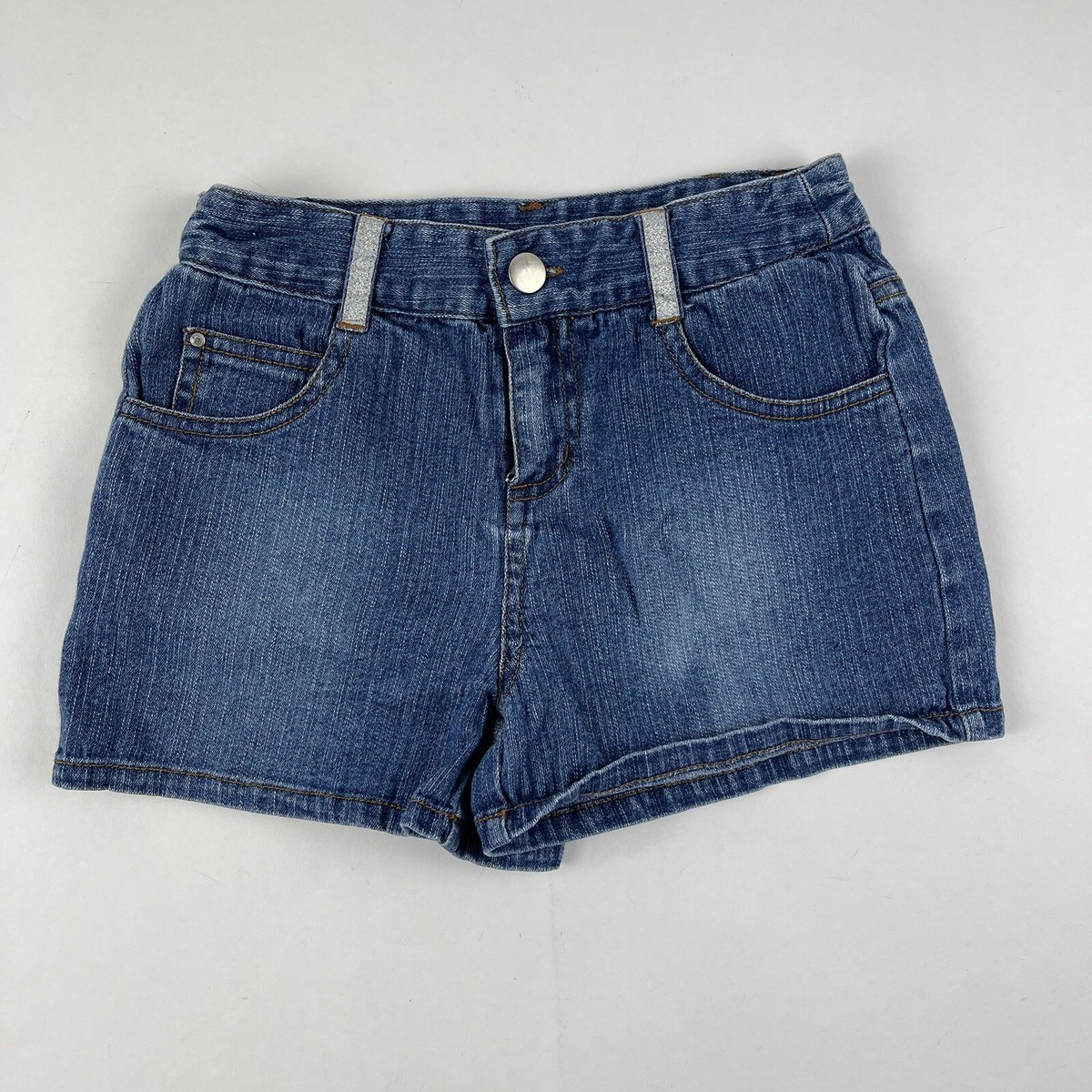 Mary Kate and Ashley Shorts Girls Size Blue Denim Silver Accent