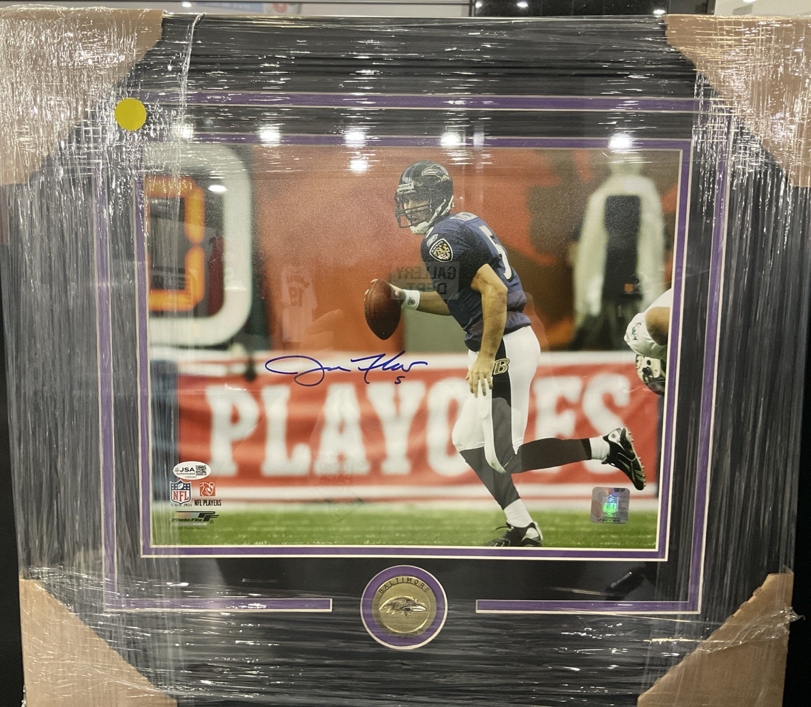 Joe Flacco Autographed Signed Baltimore Ravens 11x14 Photo Framed JSA 