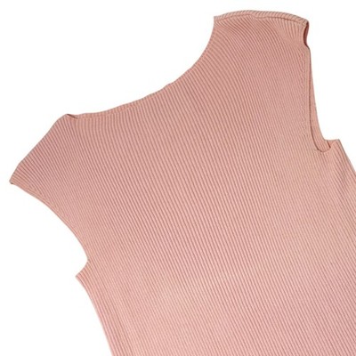 CHANEL Vintage 99P CC Logo Sleeveless Rib Knit Tank Top #38 Rayon