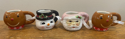 Mr. Christmas Miniature Mugs Hanging Ornaments Decoration, Four