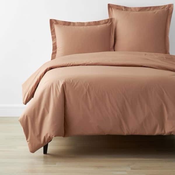 The Company Store Cotton Percale Clay King Cotton Duvet Cover