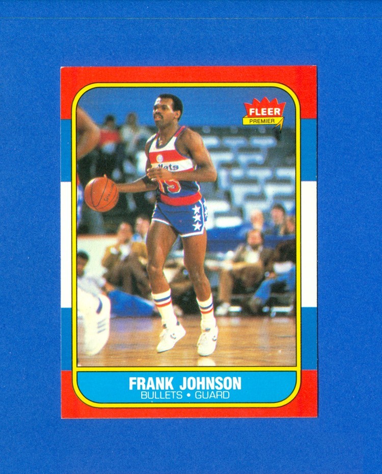 1986/1987 Fleer Basketball#52 Frank Johnson 86/87 RC Rookie Card EX/MT Condition