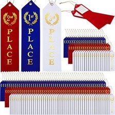 180 Pieces Award Ribbons 1st, 2nd, 3rd Place Flat Carded Set First Place...