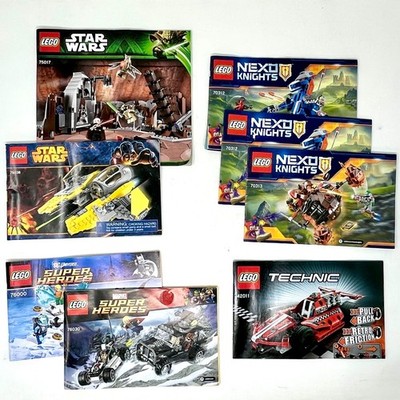 LEGO MANUAL ONLY ~ Star Wars Super Heroes Nexo Knights Technic Booklet Catalog