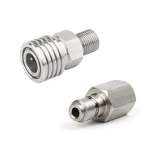 Universal 1/8 inch NPT to 8MM Quick-Disconnect Adapter Stainless Steel Paintb...