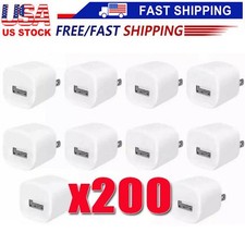 White 1A USB Power Adapter AC Home Wall Charger US Plug FOR i Phone 5 6 7 8 LOT
