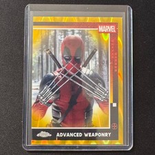 🔌IU 2025 TOPPS CHROME DEADPOOL GOLD RAYWAVE REFRACTOR /50 ADVANCED WEAPONRY