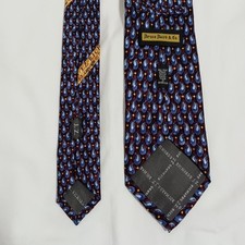 JZ Richards Bruce Baird and Co Silk Neck Tie 60" x 3.75" Made in USA Water Drops