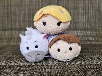 Disney Tsum Tsum Tangled plush, 3 inch set of 3, Rapunzel, Flynn, and Maximus. 