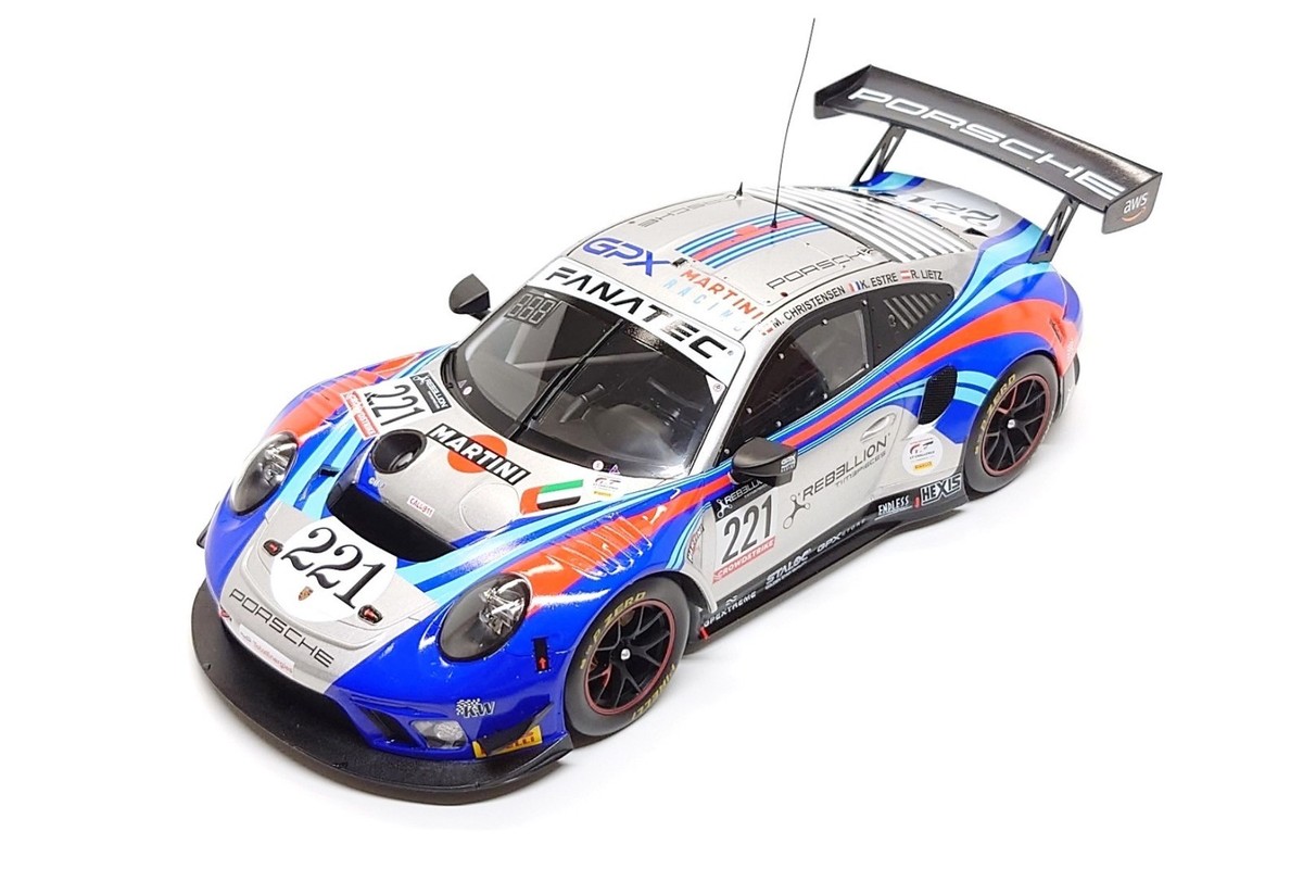 ixo 1:18 Porsche 911 GT3 R #221 GPX Martini Racing - 24h Spa 2022