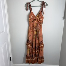 Ulla Johnson Meera Floral Maxi Dress-Cotton Blend-Sleeveless-Size 10