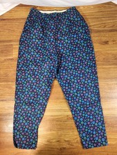 Vintage 50's 60's High Waist Colorful Groovy Mod Pants Metal Zipper Size 6 Or 8