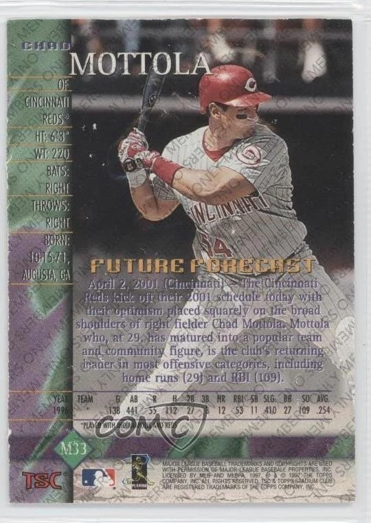 1997 Topps Stadium Club Millennium Members Only Chad Mottola #M33 - Image 2 of 2