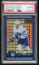 2016 O-Pee-Chee Platinum Royal Blue Cubes 17/99 Auston Matthews #151 PSA 10 5vt