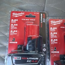 2 Milwaukee M12 48-11-2440 XC 4.0 AH Red Lithium Cordless Tool Battery New