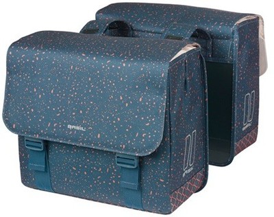 Doppelte Fahrradtasche Basil Flair 35 Liter - Navy