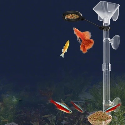 Garnelen Fische Futter Wasserschlauch langer Futterautomat für Aquarium UK