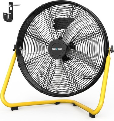 CCGIRU 20'' High Velocity Floor Fan, 5500 CFM 3-Speed Industrial Shop Fan with