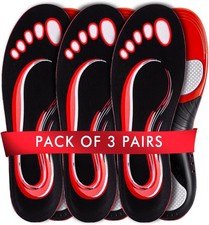 Men 3-Pairs Men 9-10.5/Women 10-11.5 - High Arch Support, Sweat-Wicking All