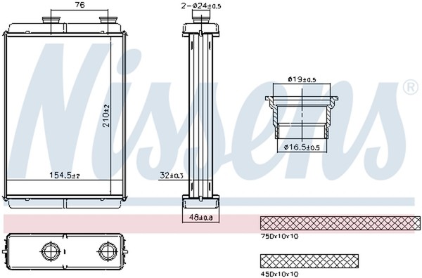 Nissens WäRmetauscher Innenraumheizung 707285 FüR Fiat Punto 16V 188 233 235 253-image