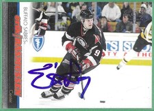 1999-00 Pacific *SIGNED* ~ Card#42 ~ Erik Rasmussen ~ Buffalo Sabers