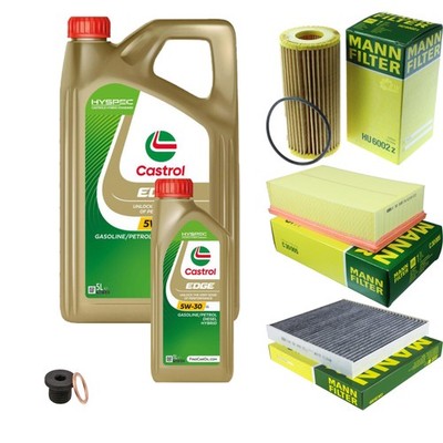 MANN-FILTER Inspektionspaket 6 L Castrol EDGE Titanium FST 5W-30 für Cupra VW