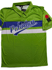 Pakistan 1980s Cricket Shirt Retro Fan Edition Green Polo Jersey Men’s