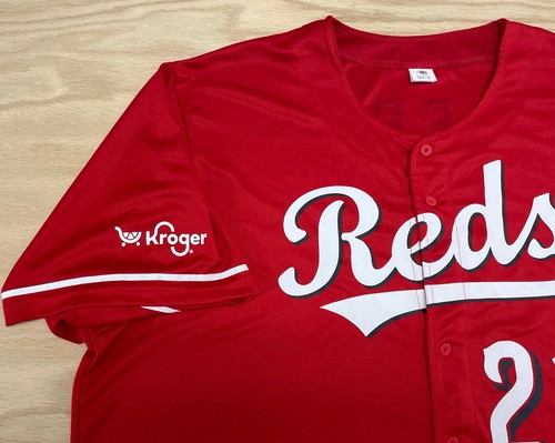 Herren Cincinnati Reds Hunter Greene Werbe-Trikot mit Knopfleiste Größe Erwachsene XL - Bild 7 von 19