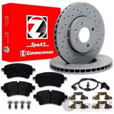 Zimmermann SPORT BREMSSCHEIBEN 330mm + BELÄGE HINTEN für AUDI A6 A7 C8 4A AK