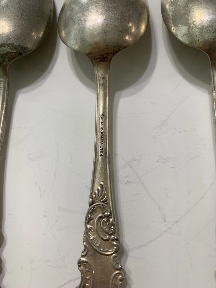 Sommer & Pierik and Rogers & Hamilton Silverplate Spoons Monogramed - Image 3 of 4
